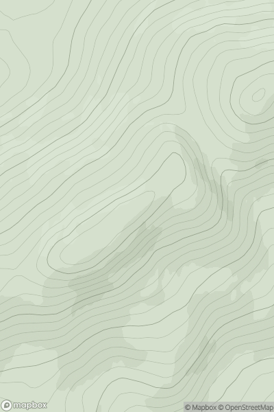 Thumbnail image for Meall Uaine [Pitlochry to Braemar & Blairgowrie] [NN936618] showing contour plot for surrounding peak